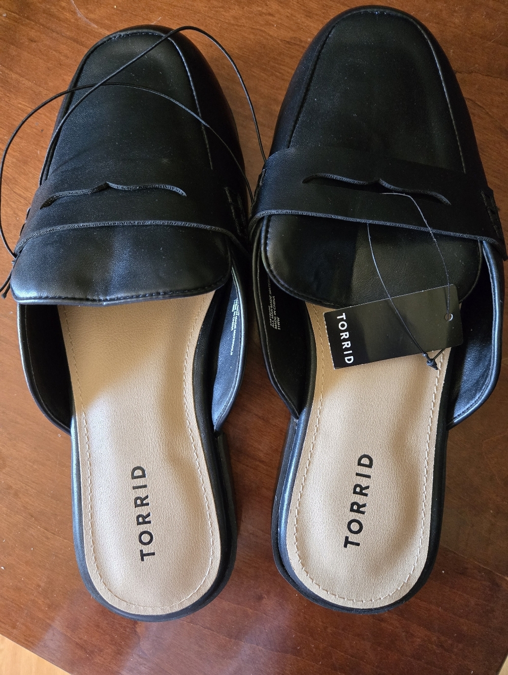 torrid Black Backless Moc Toe Slip-On Mules NWT